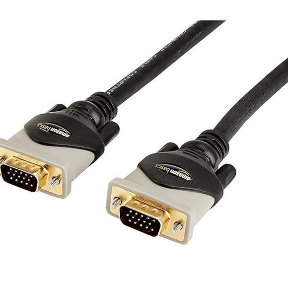 NWT Amazon Basics VGA to VGA PC Computer Monitor Cable, 10 Feet (3 Meters) - Picture 1 of 8